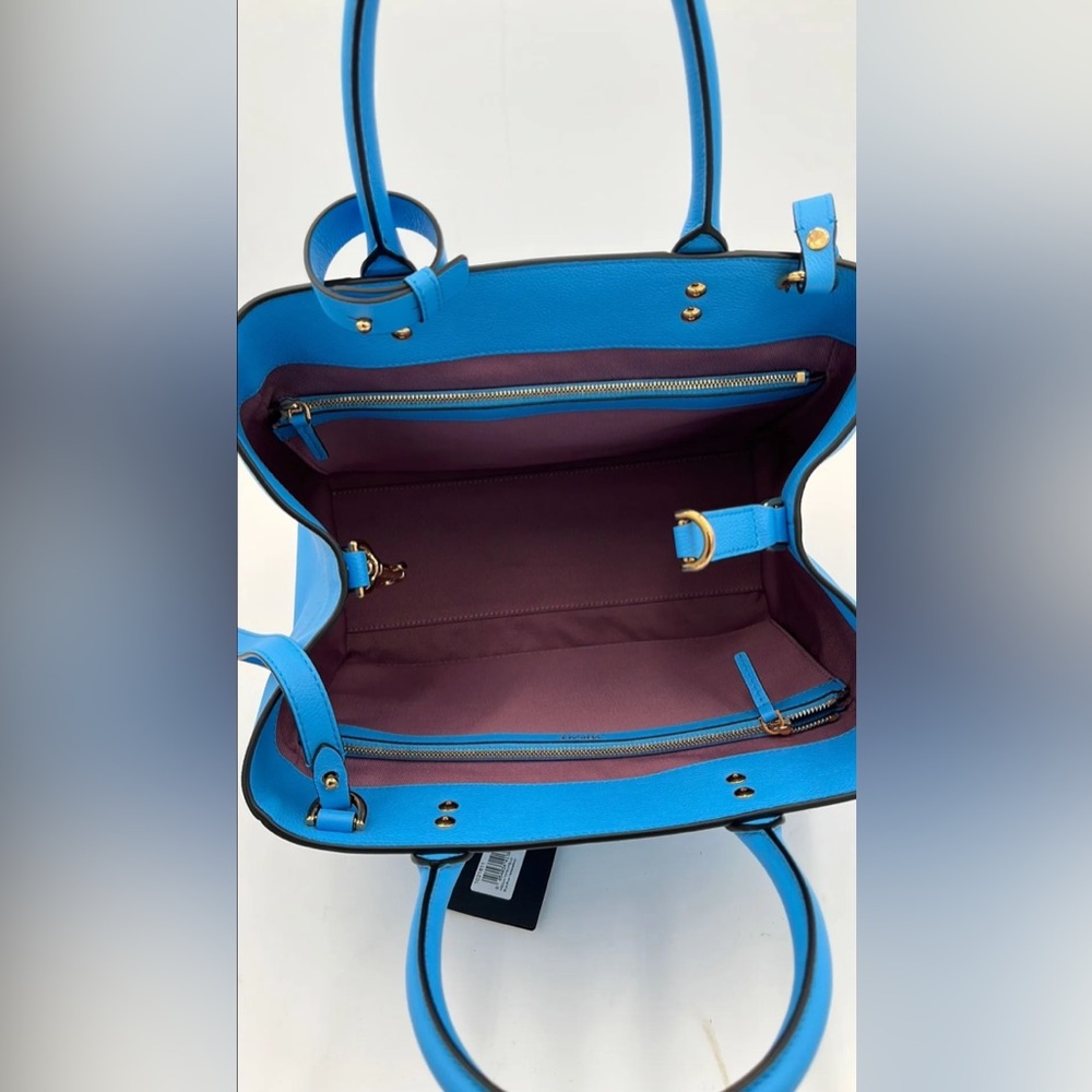 Versace La Medusa Large Chain Tote Bag Blue Women's Handbag crossbody purse - Picture 6 of 16